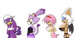  amy_rose blaze_the_cat rouge_the_bat sonic_team wave_the_swallow 