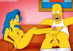  cartoon_avenger homer_simpson marge_simpson tagme the_simpsons 