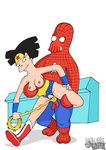  amy_wong futurama online_super_heroes spider-man wonder_woman zoidberg 