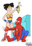  amy_wong futurama online_superheroes spider-man wonder_woman zoidberg 