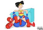  amy_wong futurama online_superheroes spider-man wonder_woman zoidberg 