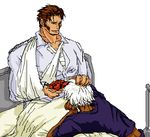  brown_hair k&#039; k' king_of_fighters kof lowres male male_focus maxima snk white_hair yaoi 