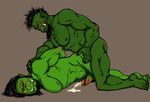  anal anal_penetration black_hair blush cum cumshot duo erection eyes_closed from_behind gay glans green_skin hair hands-free humanoid_penis male muscles not_furry orc orgasm penetration penis sex side_view tusks unknown_artist world_of_warcraft 
