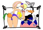  anal_insertion anal_penetration anthro avian ball_fondling balls big_breasts big_penis bird blonde_hair blue_eyes breasts bugs_bunny carrot carrot_dildo daffy_duck drooling duck erection female food_play hair improvised_dildo insertion lagomorph licking lola_bunny looney_tunes male mammal oral oral_sex penetration penis precum rabbit saliva sex space_jam straight tongue turk128 warner_brothers 
