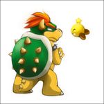  bowser horns lowres mario_(series) nintendo no_humans red_hair shell smile spikes star starlow super_mario_bros. 