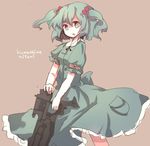  armored_core armored_core_4 assault_rifle female from_software girl gun karunabaru_(artist) kawashiro_nitori marve rifle solo touhou weapon 