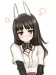  anabuki_tomoko animal_ears artist_request black_eyes black_hair blush bust character_request female japanese_clothes long_hair solo strike_witches upper_body 