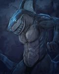  fish great_white_shark grin male marine muscles nude rape_face shark solo standing teeth vrass 
