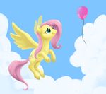  blue_eyes blue_nudi_branch cloud clouds cute equine female feral fluttershy_(mlp) flying friendship_is_magic hair hasbro horse mammal my_little_pony pegasus pink_hair pony solo wings 