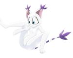  cat digimon eyeofcalamity feline female females fur gatomon leg_spread mammal naturally_censored plain_background solo spread_legs spreading whiskers white_background white_fur 