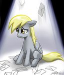  derpy_hooves_(mlp) ditzy_doo_(mlp) equine female feral friendship_is_magic hasbro john_joseco letters mail mammal my_little_pony pegasus sad solo tears wings 