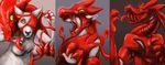  canine dragon female forced goo mammal nude red red_body scalie skulldog symbiote transformation unwilling wolf 