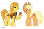  apple applejack_(mlp) bartucthebloody braeburn_(mlp) cutie_mark equine female feral friendship_is_magic fruit hasbro hat horse male mammal my_little_pony plain_background pony white_background 