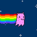  8_bit ambiguous_gender animated cute flying gif kat kat_(character) loop nyan_cat parody pupu rainbow sega solo source_request space spiral_knights three_rings unknown_artist 