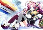  bow copyright_request ein_(long_cake) hair_bow sitting solo thighhighs twintails zettai_ryouiki 