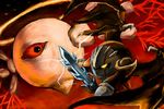  angel battle dark_meta_knight epic halo kirby kirby_(series) kirby_64 mask meta_knight monster nintendo red_sclera sword weapon wings yellow_eyes zero_two 