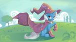  cloud clouds cool_colors don_ko don_komandorr equine female feral friendship_is_magic hasbro horn horse mammal my_little_pony outside pony socks solo tree trixie_(mlp) unicorn wizard_hat wood 