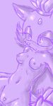  blaze_the_cat blush breasts cant_read_the_signature cat cool_colors feline female mammal monochrome navel nipples nude ponytail purple purple_body purple_eyes purple_theme pussy sega small_breasts solo sonic_(series) unknown_artist 