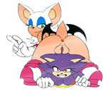  alpha_channel anthro anus bat blaze_the_cat breasts butt cat duo feline female green_eyes hair jiky jikylio lesbian looking_at_viewer looking_back mammal nipples plain_background plump_labia purple purple_body purple_hair pussy red_eyes rouge_the_bat sega sonic_(series) tail transparent_background what wings 