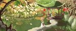  bad_id bad_pixiv_id branch flower gif_artifacts multiple_girls parasol pond scenery tea_sly touhou tree umbrella yakumo_ran yakumo_yukari 