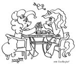  &hearts; arrow_through_heart black_and_white chair crossed_legs cup cupcake dialog equine female flower flower_in_hair friendship_is_magic hasbro horn horse love mammal monochrome my_little_pony pinkie_pie_(mlp) plain_background pokey_pierce_(mlp) pony rose table talking tea text unicorn wasd999 white_background 