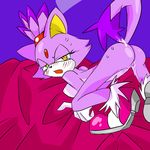  bent_over blaze_the_cat blush breasts butt cat crying cum cum_in_pussy cum_inside cum_on_tail feline female looking_back mammal nipples ponytail pussy sega shoes solo sonic_(series) sweat tail unknown_artist 
