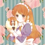  asahina_mikuru bad_id bad_pixiv_id brown_eyes brown_hair dual_persona flower long_hair maid minigirl moffunnyo rose sheep suzumiya_haruhi-chan_no_yuuutsu suzumiya_haruhi_no_yuuutsu 