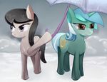  cutie_mark equine female feral friendship_is_magic hasbro horn horse lyra_(mlp) lyra_heartstrings_(mlp) mammal my_little_pony negativefox octavia_(mlp) pony umbrella unicorn 