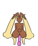  ambiguous_gender anal anal_penetration animated anthro butt dildo ghostlewds lagomorph loop lopunny mammal nintendo penetration pok&eacute;mon pok&eacute;mon_(species) rear_view sex_toy simple_background solo video_games white_background 