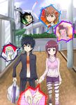  3girls bad_id bad_pixiv_id black_hair blazer blush habit index itsuwa jacket kamijou_touma misaka_mikoto multiple_girls nun purple_eyes purple_hair sanka school_uniform short_hair spiked_hair sweater tatemiya_saiji to_aru_majutsu_no_index 