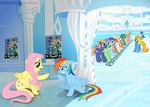  cloud cool_colors crying cutie_mark equine eyewear female feral fluttershy_(mlp) friendship_is_magic glancojusticar goggles group hasbro horse male mammal my_little_pony not_living_the_dream pegasus poster rainbow_dash_(mlp) skinsuit soarin_(mlp) spitfire_(mlp) tears unknown_pony wings wonderbolts_(mlp) 