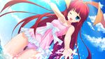  game_cg kuon_itsuki red_hair swimsuit tiny_dungeon von_term water wink 