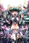  alternate_costume flower hair_flower hair_ornament hatsune_miku heco_(mama) highres long_hair midriff navel solo twintails vocaloid 