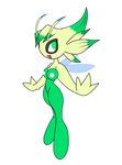  abstract_background breasts celebi cream_coloured female gb_of_bs green green_body green_eyes legendary_pok&#233;mon nintendo nipples plain_background pok&#233;mon pok&eacute;mon simple_background solo thighs video_games white_background wings 