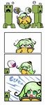  ? blush_stickers comic creeper edowan highres komeiji_koishi minecraft surprised tears touhou 