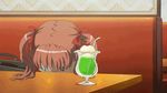 animated animated_gif cherry drink food fruit headdesk ice_cream ice_cream_float lowres melon_soda red_hair ribbon shirai_kuroko solo to_aru_kagaku_no_railgun to_aru_majutsu_no_index twintails 
