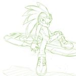  abstract_background avian balls beak boots erection extreme_gear eyewear gloves goggles gree green_and_white green_and_white_theme hawk jet_the_hawk male monochrome nude penis plain_background sega simple_background solo sonic_(series) sonic_riders white_background 