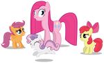  apple_bloom_(mlp) applebloom_(mlp) cub cutie_mark cutie_mark_crusaders_(mlp) equine female feral friendship_is_magic fur group hasbro horn horse mammal mixermike622 my_little_pony pegasus pink_fur pinkamena pinkamena_(mlp) pinkie_pie_(mlp) plain_background pony scootaloo_(mlp) sweetie_belle_(mlp) transparent_background unicorn warm_colors wings young 