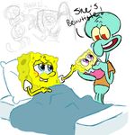 birth cephalopod doctor gay male nightmare_fuel octopus plain_background sea_sponge spongebob_squarepants spongebob_squarepants_(character) squidward_tentacles unknown_artist what_has_science_done white_background young 