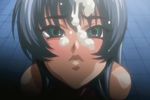  animated animated_gif blue_hair cum cum_eating cum_in_mouth cum_on_hair cum_on_tongue defeated demon facial gif igawa_asagi long_hair lowres murakami_teruaki ninja nipples oppai semen taimanin_asagi torn_clothes 