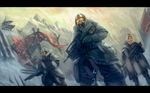  coat gloves gun helghast helmet killzone letterboxed multiple_boys snow victor_fedotov weapon 