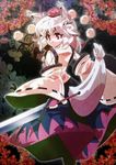  animal_ears detached_sleeves fang from_behind gauntlets hassy hat highres inubashiri_momiji looking_back short_hair silver_hair solo sword tail tokin_hat touhou weapon white_hair wolf_ears wolf_tail 