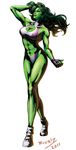  abs cleavage female green_skin marvel muscle photoshop she-hulk 