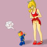  blush bottemless bottomless kobun no_panties penis rockman rockman_dash roll 