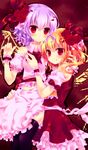  :p album_cover ascot black_legwear blonde_hair blush cover flandre_scarlet flower highres konno_kengo lavender_hair multiple_girls navel no_hat no_headwear red_eyes red_flower red_rose remilia_scarlet rose siblings side_ponytail sisters thighhighs tongue tongue_out touhou wavy_hair wrist_cuffs 