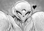  &lt;3 2018 alien bedroom_eyes dark_samus female half-closed_eyes humanoid looking_at_viewer metroid monochrome nintendo not_furry seductive solo suggestive sunibee third_eye video_games 