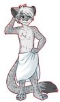  deeso feline glasses male shower snow_leopard tatious towel 