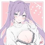  bra breasts dodosako genshin_impact highres keqing_(genshin_impact) purple_eyes purple_hair underwear 
