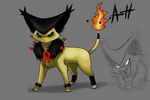  delcatty feline fire looking_at_viewer mammal nintendo pok&#233;mon pok&eacute;mon solo team_rocket vengefulspirits video_games 