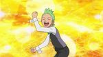  animated animated_gif cap dance dancing dent_(pokemon) disco fabulous gif green_hair gym_leader lowres male male_focus official_art pokemon pokemon_(anime) pokemon_(game) pokemon_black_and_white pokemon_bw screencap 